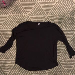 a.n.a. Black 3/4 length shirt